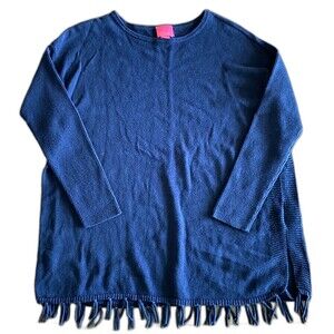 Lilly Pulitzer Navy Fringe Sweater Girls' XL (12/14)